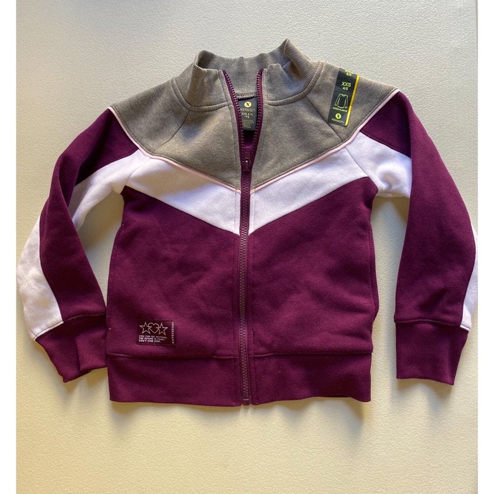 Xersion cotton fleece little girls long sleeve sweatshirt Size XXS (4/5)